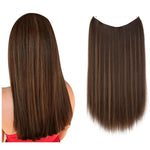châtain-foncé-avec-mèches-blondes lisse offerte