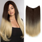 châtain-foncé-vers-blond-cendré lisse offerte